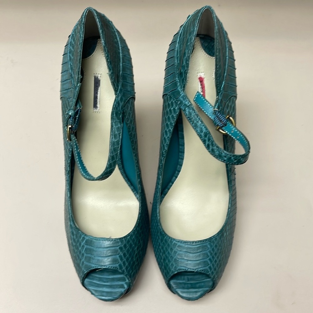 NWOT Leon Max Snakeskin Shoes - Picture 1 of 5
